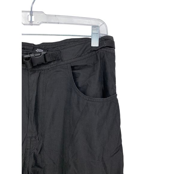 Vintage Prana Cargo Pants Mens Sz Medium Black Adjustable Waist 30" Inseam - Picture 2 of 5